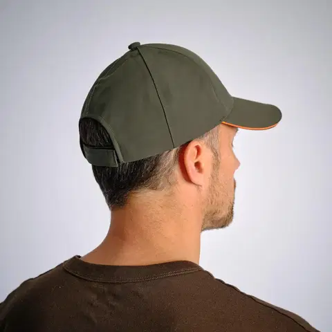 čiapky Nepremokavá poľovnícka šiltovka 500 zelená