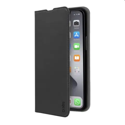 Puzdrá na mobilné telefóny Knižkové puzdro SBS Book Wallet Lite pre Apple iPhone 14, čierna TEBKLITEIP1461K