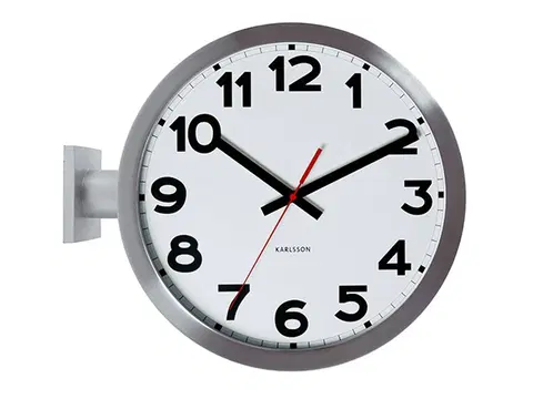 Hodiny Dizajnové obojstranné nástenné hodiny 5511 Karlsson 38cm