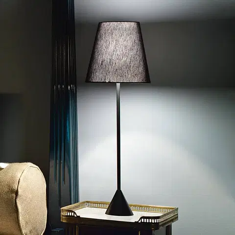 Stolové lampy Modo Luce Modo Luce Lucilla stolná lampa Ø 24 cm čierna