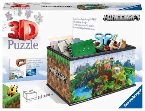 Hračky puzzle RAVENSBURGER - Úložná krabica Minecraft 216 dielikov