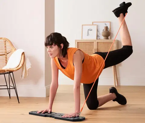 Exercise & Fitness Podložka na vzpory ležmo s elastickými popruhmi
