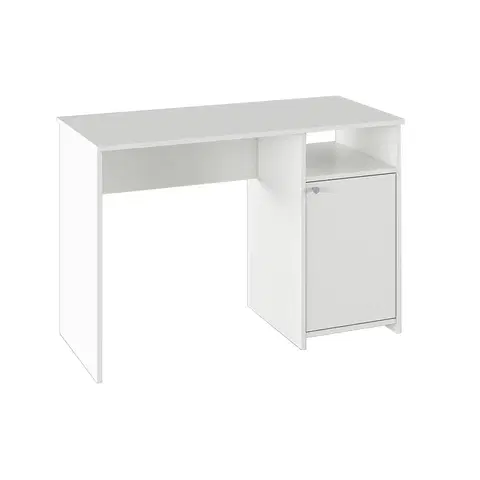Písacie stoly PC stôl, biela, DEDE