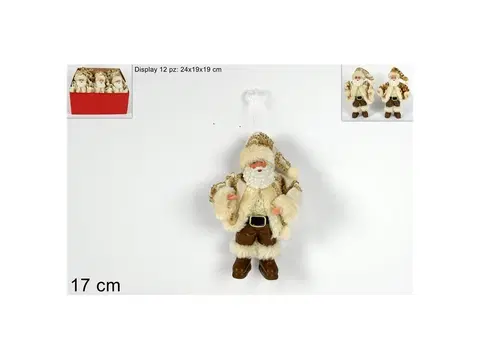 Vianočné dekorácie MAKRO - Santa 17cm rôzne druhy