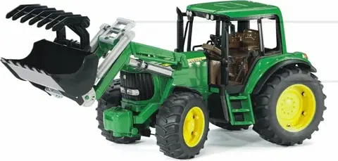 Hračky - dopravné stroje a traktory BRUDER - Farmer traktor John Deere s predným nakladačom