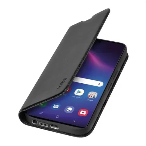 Puzdrá na mobilné telefóny Knižkové puzdro SBS Book Wallet Lite pre Samsung Galaxy S24 5G, čierna TEBKLITESAS24K