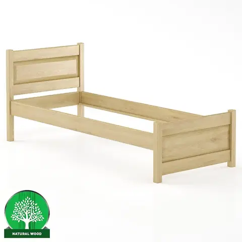 Drevené postele Posteľ buková LK120–90x200 prírodné