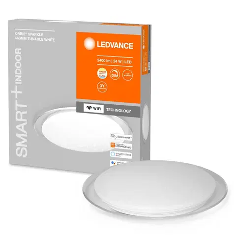 SmartHome stropné svietidlá LEDVANCE SMART+ LEDVANCE SMART+ WiFi Orbis Sparkle, CCT, Ø 46 cm