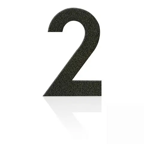 Číslo domu Heibi Čísla z ušľachtilej ocele číslica 2 kávová hnedá
