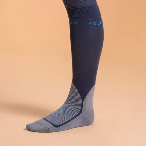 ponožky Jazdecké podkolienky 700 tmavomodré