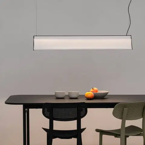 Závesné svietidlá FARO BARCELONA Ludovico Povrchové závesné svetlo LED, 115 cm, biela
