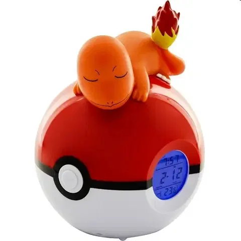Hodiny Lampa s Budíkom Charmander Pokebal (Pokémon)