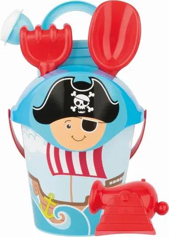 Hračky na záhradu ANDRONI - Súprava na piesok piráti modrá - stredný, pirátsky klobúk
