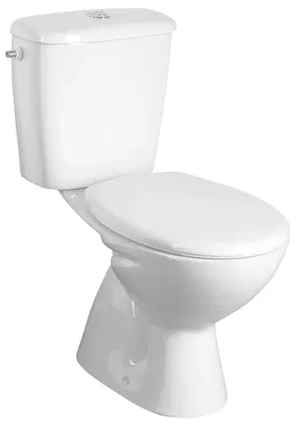Kúpeľňa AQUALINE - MIGUEL WC kombi misa, dvojtlačidlo, spodný odpad, biela LC2258