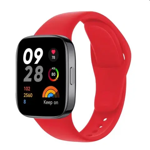 Príslušenstvo k wearables FIXED Silikónový remienok pre Xiaomi Redmi Watch 3, červená