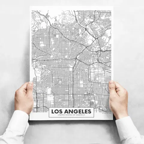 Moderné obrazy Obrazy na stenu - Map of Los Angeles II