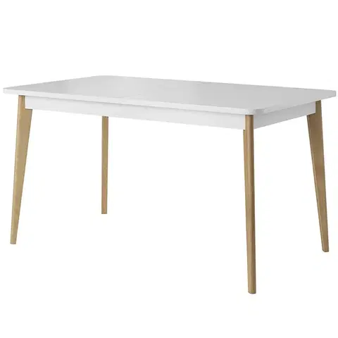 Jedálenské stoly Rozkladací stôl Primo PST 140/180x80cm dub riviera/biely