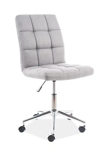 Kancelárske stoličky Signal Kancelárska stolička Q-020 sivý materiál