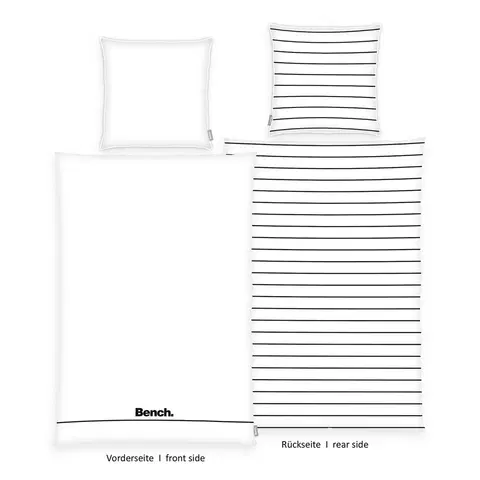 Obliečky Bench Bavlnené obliečky biela, 140 x 200 cm, 70 x 90 cm