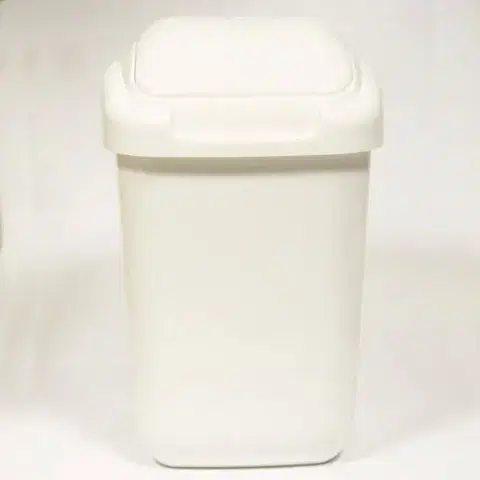 Odpadkové koše Kinekus Kôš na odpad preklápací 30l, plastový, STANDARD, biely