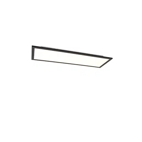 Stropne svietidla Stropné svietidlo čierne 80 cm vrátane LED s diaľkovým ovládaním - Liv