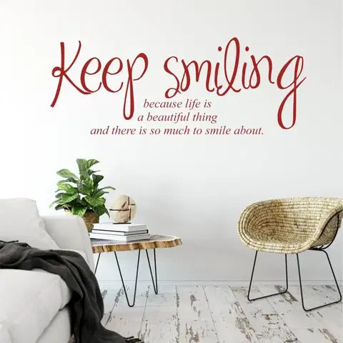 Nálepky na stenu Nálepky na stenu - Keep smiling II.