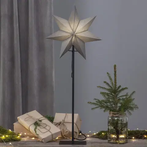 Vianočné svetelné hviezdy STAR TRADING Stojaca hviezda Ozen výška 85 cm