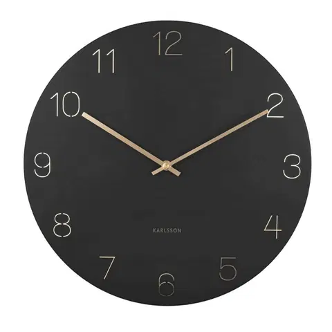 Hodiny Karlsson 5762BK dizajnové nástenné hodiny, pr. 40 cm