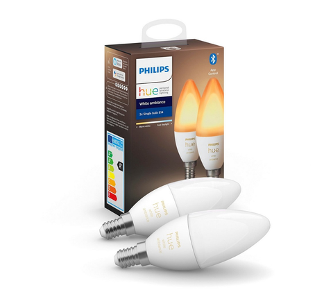 LED osvetlenie Philips SADA 2x LED Stmievateľná žiarovka Philips Hue WHITE B39 E14/4W/230V 2200K-6500K 