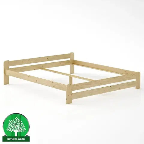 Drevené postele Posteľ borovica LK099–180x200 surová