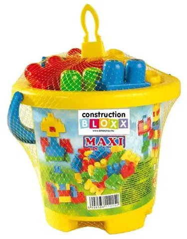 Hračky stavebnice WIKY - Detská stavebnica Maxi Blocks v kýbliku 24ks