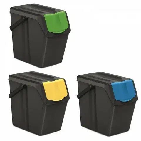 Odpadkové koše Kinekus Kôš na triedený odpad SORTI BOX sada, 3 x 25 litrov