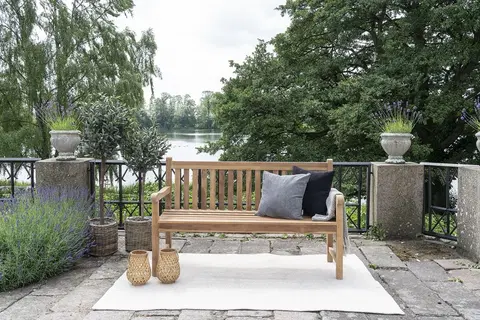 Záhradné lavice Norddan Dizajnová záhradná lavica Rimma 150 cm teak
