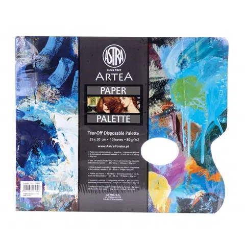 Hračky ASTRA - ARTEA Papierová paleta na miešanie farieb, 25x30cm, 10ks,  325122002