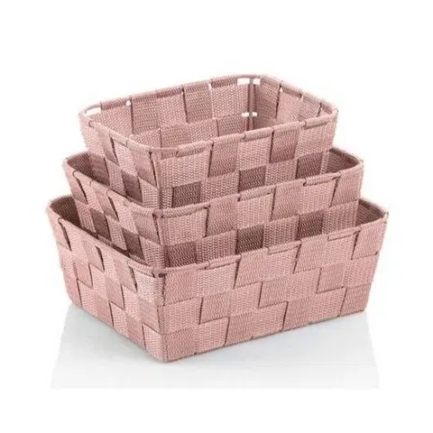 Úložné boxy Kela 3-dielna sada úložných košíkov Alvaro, ružová