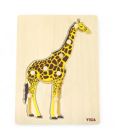 Náučné hračky VIGA -  Drevená vkladačka Žirafa 8ks