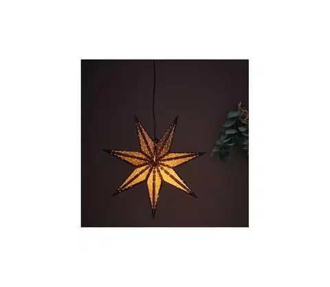 Vianočné dekorácie Markslöjd Markslöjd 705793 - Vianočná dekorácia GLITTER 1xE14/25W/230V pr. 45 cm bronzová 