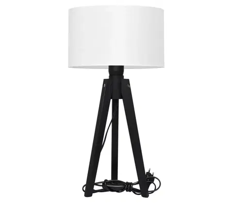 Lampy  Stolná lampa ALBA 1xE27/60W/230V biela/borovica 