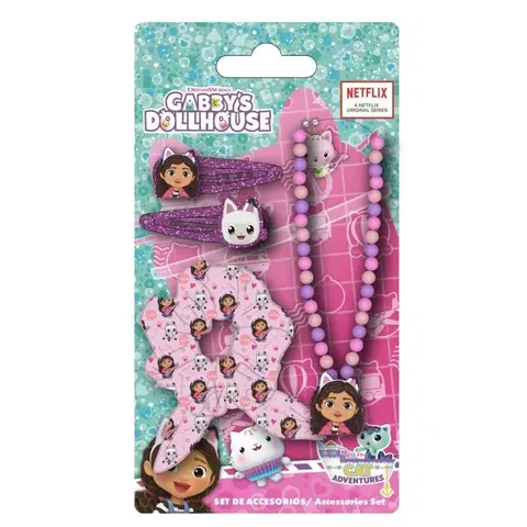 Hračky bábiky CERDÁ - Set do vlaov s náhrdelníkom Gabby´s dollhouse
