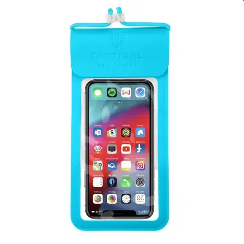 Puzdrá na mobilné telefóny Tactical univerzálne vodeodolné puzdro pre smartfóny S/M, blue (IPX8) TAC-149283