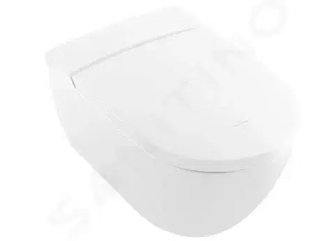 Záchody VILLEROY & BOCH - ViClean Závesné WC s bidetovou doskou, Directflush, s CeramicPlus, alpská biela V0E100R1