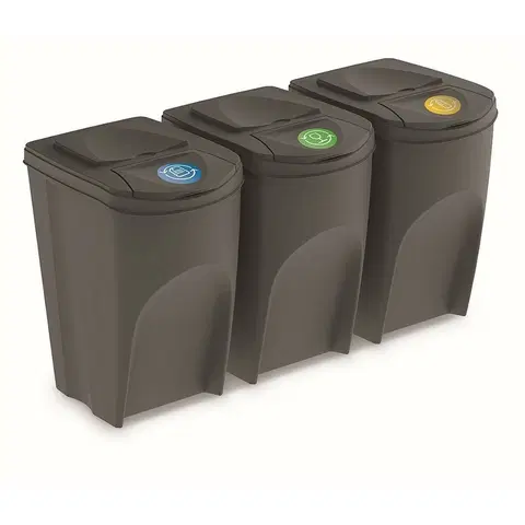 Odpadkové koše Kôš na triedený odpad Sortibox 35 l, 3 ks, sivá