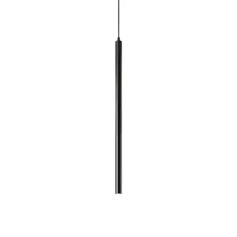 Závesné svietidlá Ideallux Ideal Lux Ultratenká závesná LED lampa Ø 3 cm čierna