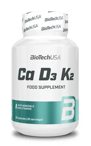 Komplexné vitamíny Ca D3 K2 - Biotech USA 90 kaps.