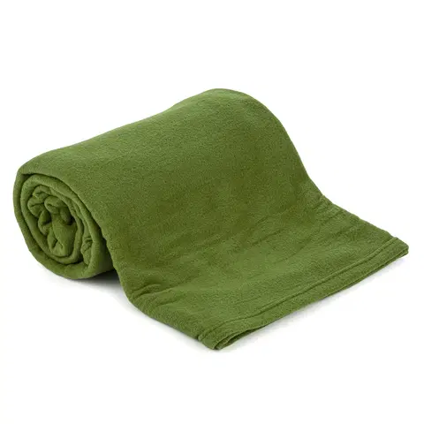 Prikrývky na spanie Jahu Fleecová deka UNI zelená, 150 x 200 cm
