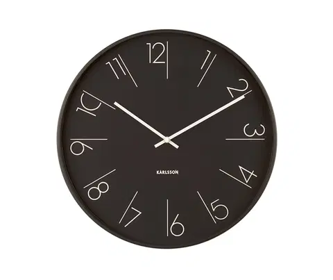 Hodiny Nástenné hodiny KA5607BK, Karlsson, Elegant Numbers, 40cm