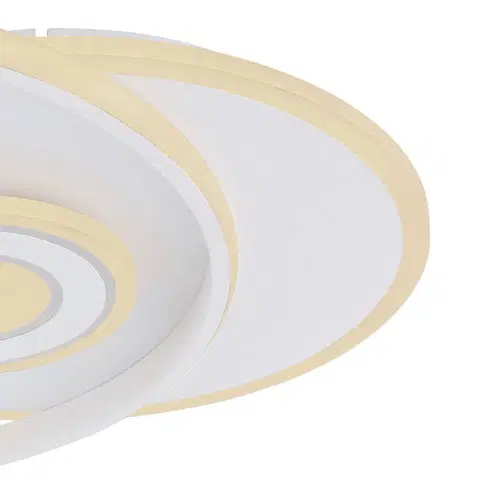 Stropné svietidlá Globo Stropné svietidlo Roderick LED, biele, dĺžka 54 cm, akryl, CCT