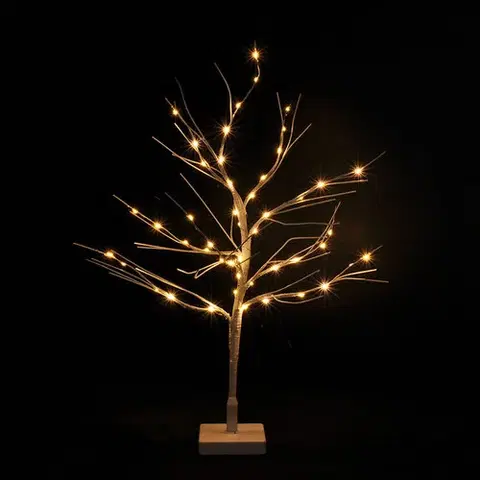 Vianočné dekorácie Solight LED zimný stromček, 50x LED, 60 cm, 3x AA