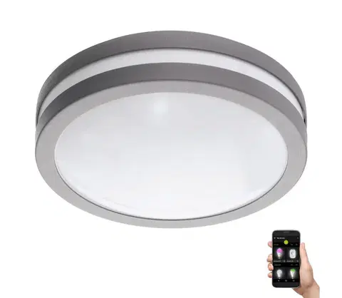 Svietidlá Eglo Eglo 33572 - LED Stmievateľné kúpeľňové svietidlo LOCANA-C 14W/230V IP44 strieborná 