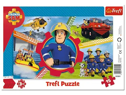 Hračky puzzle TREFL - Puzzle 15 dielikov Požiarnik Sam